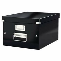 Čierna úložná škatuľa Leitz Universal, dĺžka 37 cm