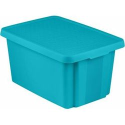 Úložný box s vekom CURVER - modrý 45 l