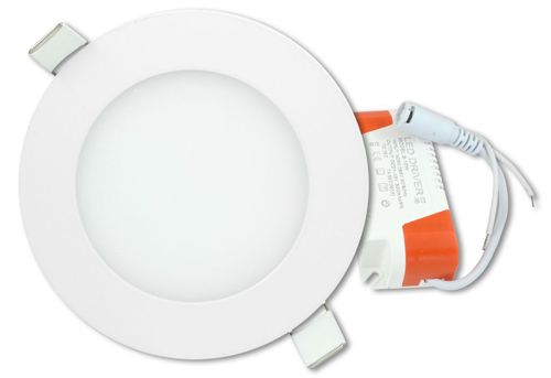 LED stropný panel guľatý 6 W, studená biela