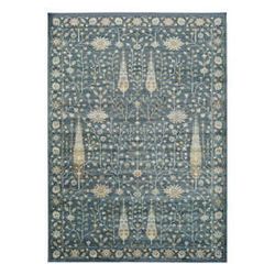 Modrý koberec z viskózy Universal Vintage Flowers, 160 x 230 cm