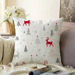 Vianočná žinylková obliečka na vankúš Minimalist Cushion Covers Nordic Christmas, 55 x 55 cm