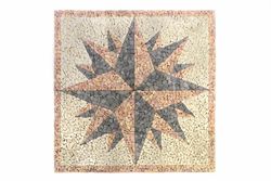 DIVERO mramorová mozaika kompas - 120 x 120 cm