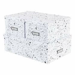 Súprava 3 čierno-bielych úložných škatúľ Bigso Box of Sweden Inge