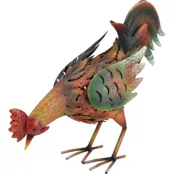 Záhradná kovová dekorácia Kohút, 38 x 11 x 27,5 cm
