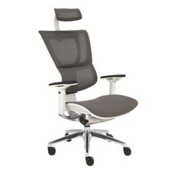 Kancelárska stolička s podrúčkami Iko WS - sivá / biela / chróm