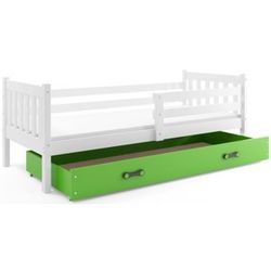 Detská posteľ Carino 190 x 80 Farba: biela / zelená