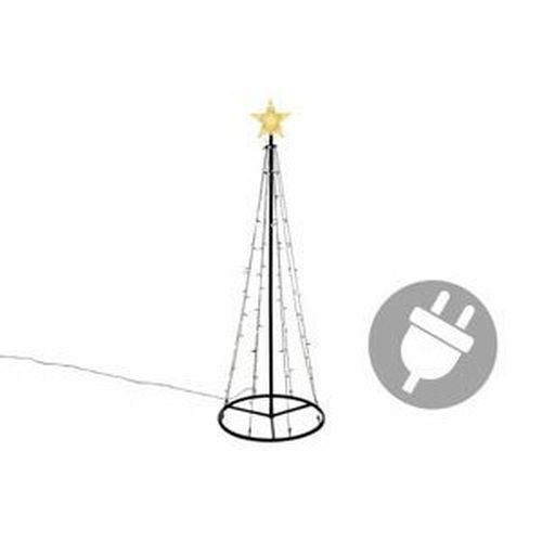 Vianočná dekorácia - svetelná pyramída stromček - 180 cm teplá biela
