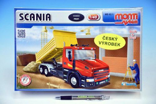 Stavebnice Monti 62.1 Scania 1:48 v krabici 32x20,5x7,5cm