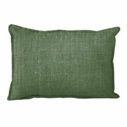 Zelený dekoratívny vankúš Linen Couture Lino Moss, 35 x 50 cm