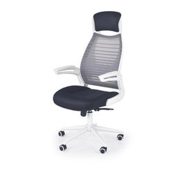 Franklin kancelárska stolička s podrúčkami biela / čierna / sivá