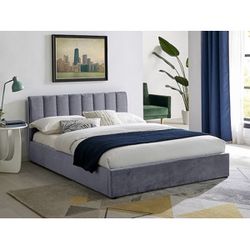 Manželská posteľ MONTREAL VELVET 160 s úložným priestorom Farba: Šedá