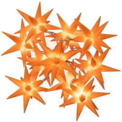 Vianočné LED hviezdy - oranžové, 10 LED