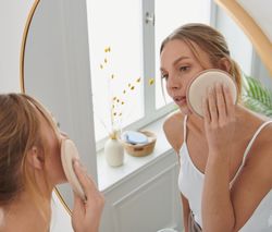 XL odličovacie tampóny na opakované použitie, 3 ks, hnedý, béžový a čierny