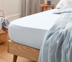 Džersejová napínacia plachta, biela, veľkosť na dvojlôžko
