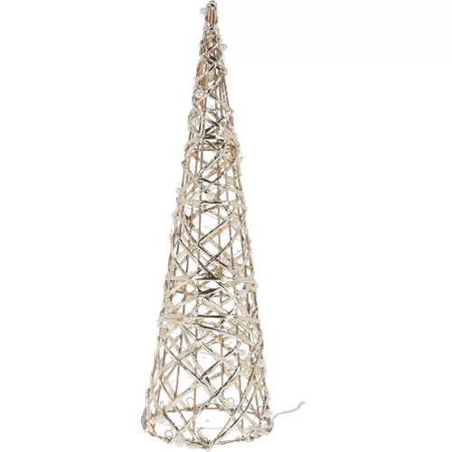 Vianočný LED kužeľ Pollenzo zlatá, 12 x 40 cm