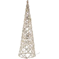 Vianočný LED kužeľ Pollenzo zlatá, 12 x 40 cm