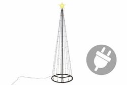 Vianočná dekorácia - svetelná pyramída stromček - 240 cm teplá biela