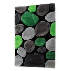 Pebble Typ 1 koberec 100x140 cm zelená / sivá / čierna