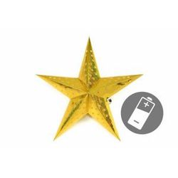 Vianočná hviezda s časovačom 60 cm, 10 LED, zlatá