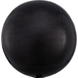 Balónik fóliový OBRZ guľa čierna 40 cm