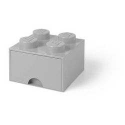 Sivý úložný box štvorec LEGO®