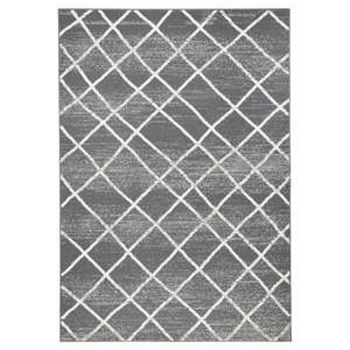 Tmavosivý koberec Zala Living Rhombe, 70 × 140 cm