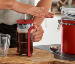 Kanvica french press 300 ml, červená