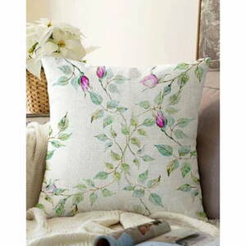 Béžová obliečka na vankúš s prímesou bavlny Minimalist Cushion Covers Roses, 55 x 55 cm