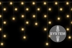 diLED svetelný dážď - 180 LED, teple biely