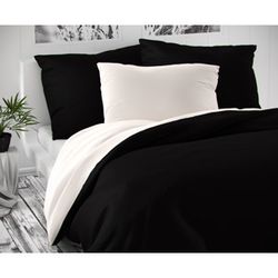 Saténové obliečky LUXURY COLLECTION Barva: čierna/biela, Velikost: jednolôžko 140x200 + 70x90cm