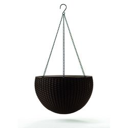 Keter Závesný kvetináč Sphere antracit, pr. 35 cm