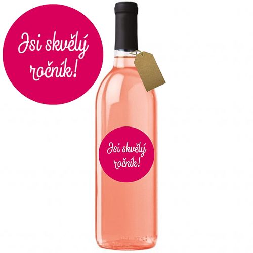 Darčekové víno "Jsi skvělý ročník" - Rulandské modré rose 750 ml