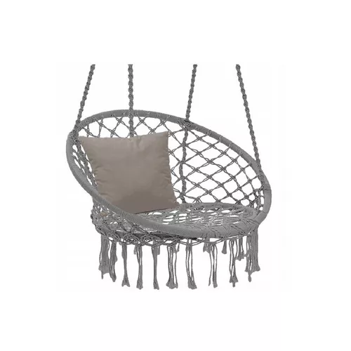 Záhradné závesné kreslo BOHO, 80 x 60 x 120 cm,šedá