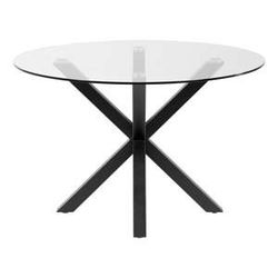Guľatý jedálenský stôl so sklenenou doskou La Forma, ø 119 cm