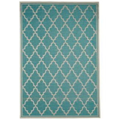 Tyrkysovomodrý vonkajší koberec Floorita Intreccio Turquoise, 135 x 190 cm
