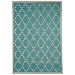 Tyrkysovomodrý vonkajší koberec Floorita Intreccio Turquoise, 135 x 190 cm