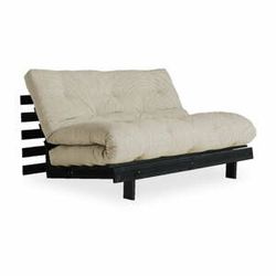 Rozkladacia pohovka s ľanovým poťahom Karup Design Roots Black/Linen