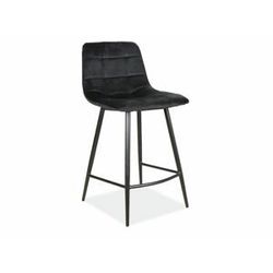 Barová stolička MILA H-2 Velvet Farba: Čierna