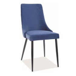 Jedálenská stolička Piano B MATT VELVET Farba: Modrá