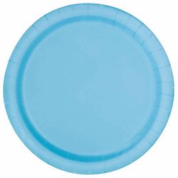 Tanieriky papierové pastelovo modré 17 cm, 8 ks