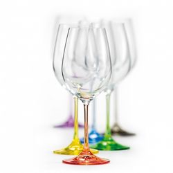 Crystalex Poháre na víno VIOLA Rainbow 350 ml, 6 ks