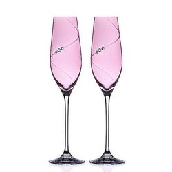 Diamante Silhouette Pink poháre na sekt 210 ml, 2 ks