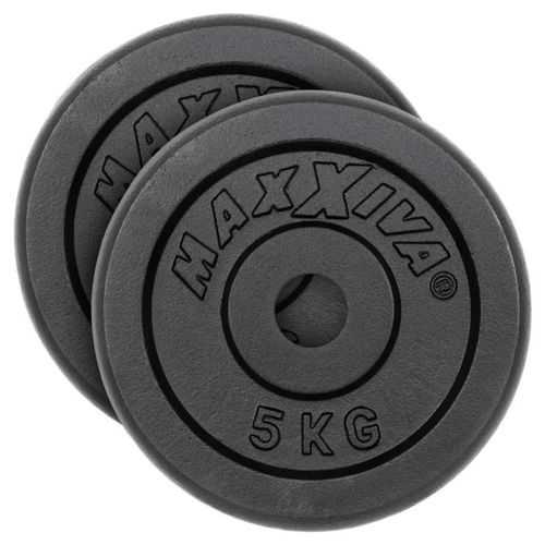 MAXXIVA Sada 2 závaží na činky celkom 10 kg, liatina, čiern