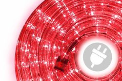 LED svetelný kábel - 240 diód, 10 m, červený