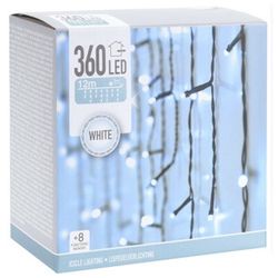 Svetelná vianočná reťaz Icicle biela, 360 LED