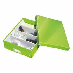 Zelená škatuľa s organizérom Leitz Office, dĺžka 37 cm