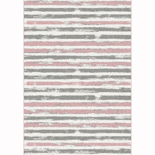 Karan koberec 57x90 cm ružová / sivá / biela