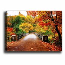 Obraz Tablo Center Autumn Bridge, 70 × 50 cm
