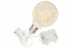 Vianočná dekorácia - žiarovka - 30 LED teplá biela