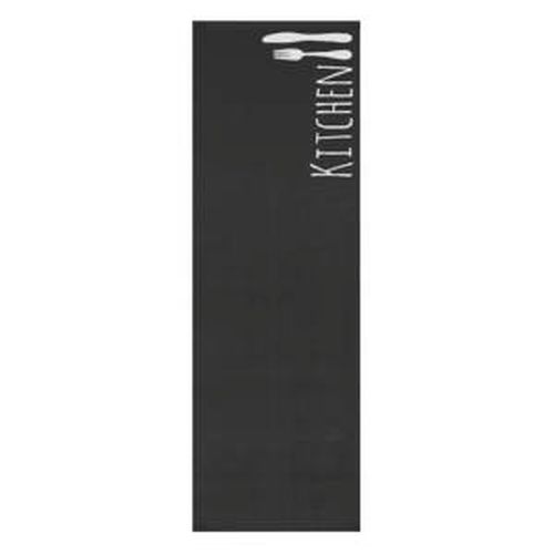 Kuchynský behúň Hansa Home Cook & Clean Black Kitchen, 150 × 50 cm